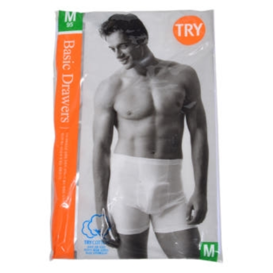 TRY 트라이 면100 백색 남성 드로즈팬티 TMDRF05