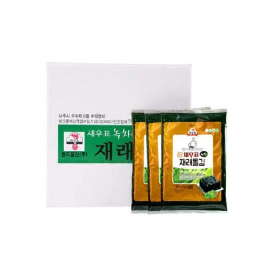 새우표 완도 녹차재래 돌김전장 30g x 40봉 아이들반찬 (44496395)