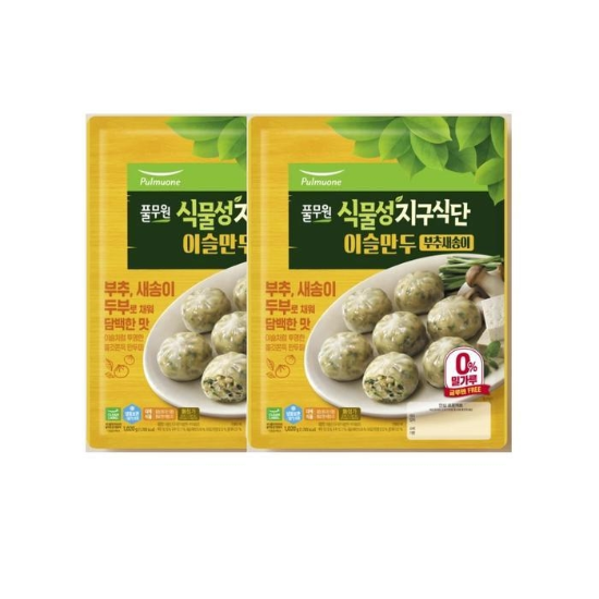 [(주)셀러허브]풀무원지구식단이슬만두부추새송이1.02kg2개