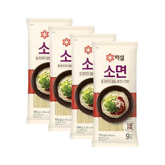 CJ 백설 소면 900g x4개