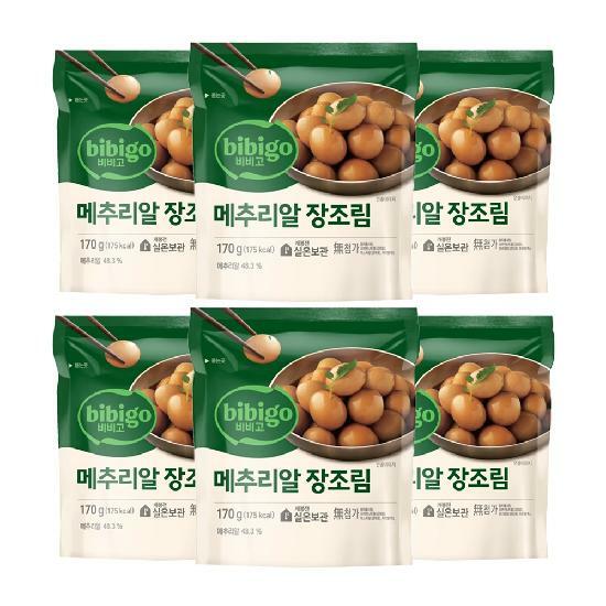 CJ 비비고 메추리알장조림 170g x6개