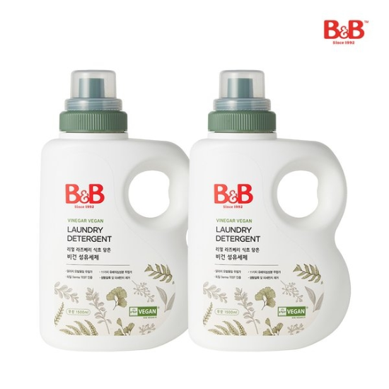 유아 비건 세탁 섬유세제 용기형 1500ml X2개