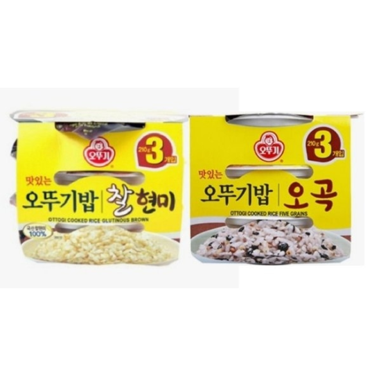 (신세계의정부점)오뚜기 찰현미밥210gx3+오곡밥210gx3