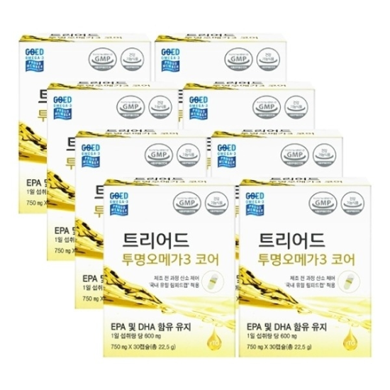 셀로닉스 트리어드 투명 오메가3 코어 750mgX30캡슐X8개21263908672009