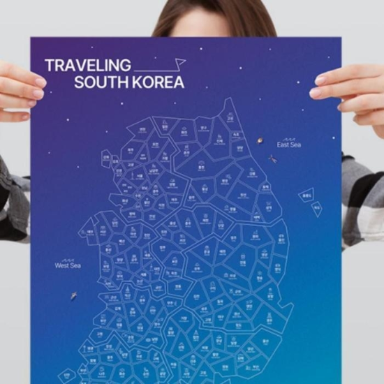커플국내여행지도스티커전국대한민국한국관광