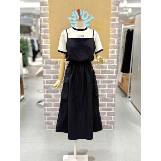 (광주신세계)허리스트링 레이어드 원피스 (LC41F5OP004X)