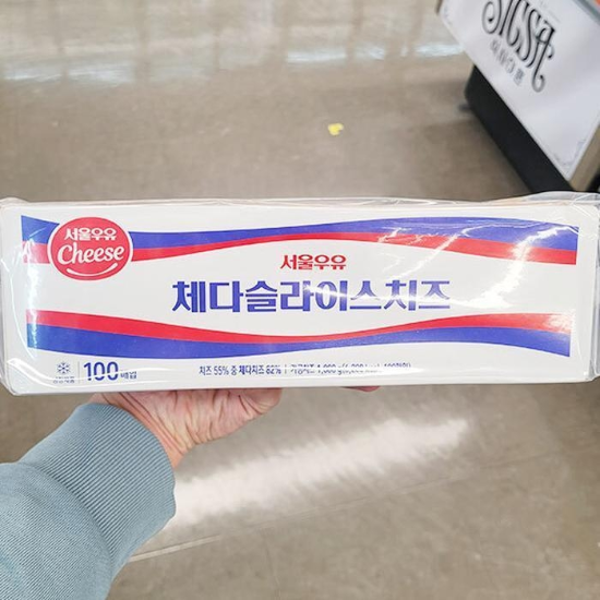 [패션플러스[709852]]서울우유 체다슬라이스 치즈 100매 1.8kg b89725 (29260017)