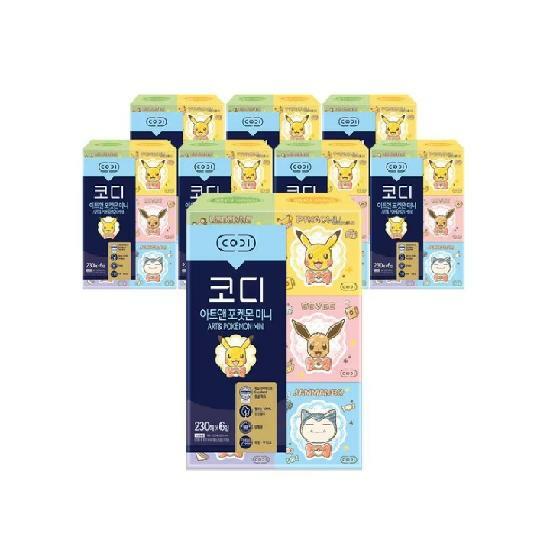 코디 아트앤 포켓몬 미니 미용티슈 230매*6입 8팩