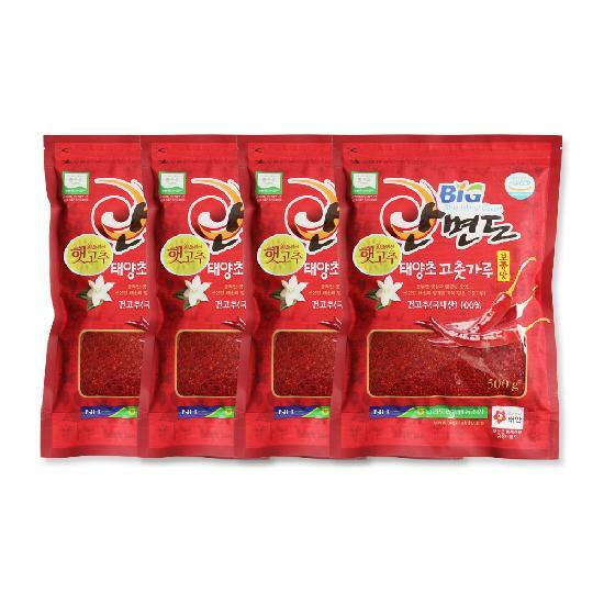 26년산 안면도 태양초 고춧가루 2kg(500g X 4봉)