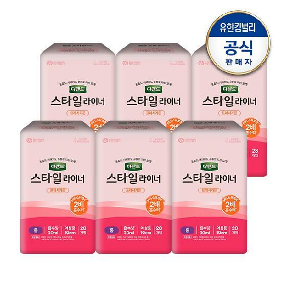 디펜드 스타일 라이너 프레시가든향 롱 28매x6팩 여성용 요실금 팬티라이너