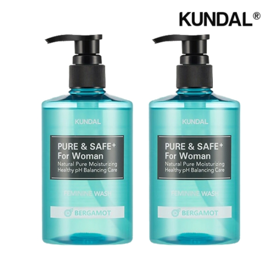 쿤달 퓨어 앤 세이프 여성청결제 베르가못 300ml x2개