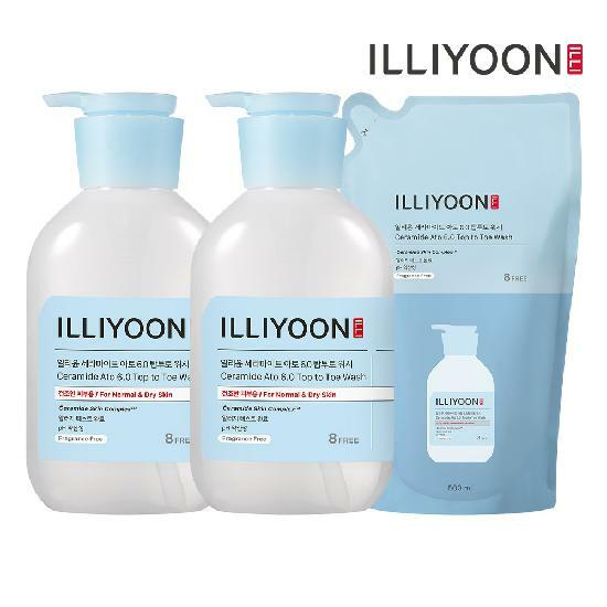 일리윤 세라마이드 아토6.0탑투토워시 500ML 2입+리필 500ML