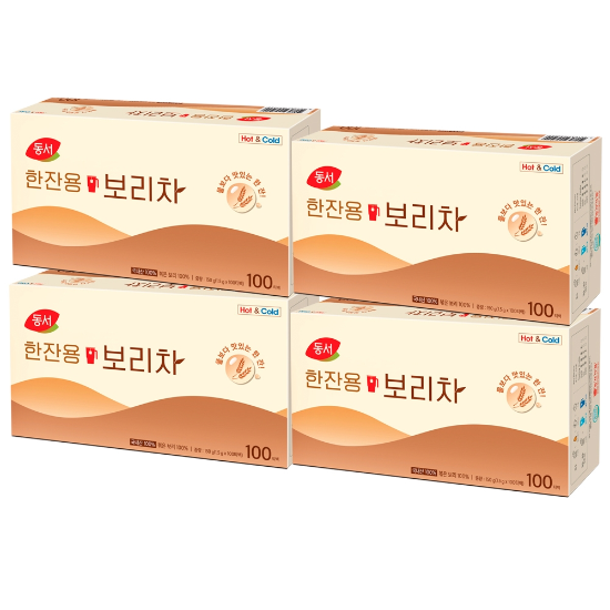 동서 한잔용 보리차 100T x 4개