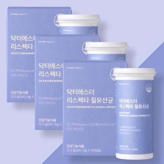 여에스더 닥터에스더 리스펙타 질유산균 30캡슐 x 3박스 프로바이오틱스 (33306328)