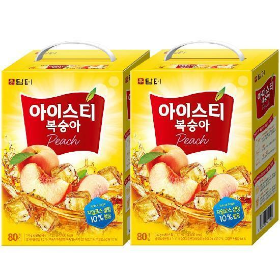 담터 복숭아 아이스티 80T x 2개