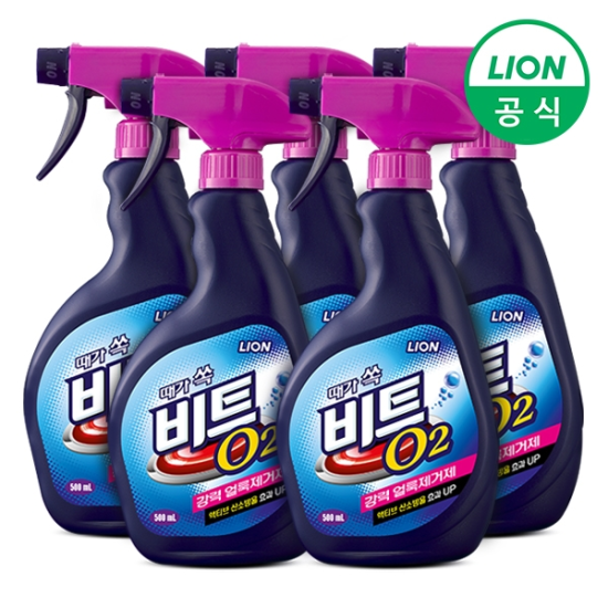 비트 O2 얼룩제거제 500ml x 5개