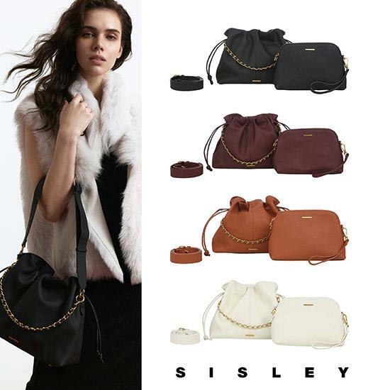 [삼성카드5%할인][새해초특가]SISLEY 시슬리 천연가죽 체인 토트백 3종( 토트백,서브백,숄더스트랩 ) 5