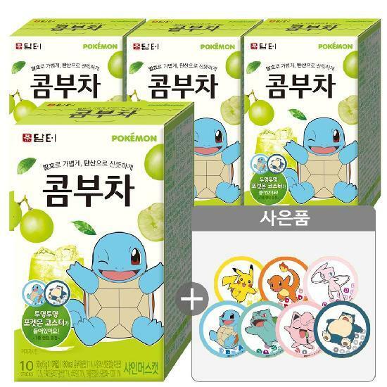 담터 포켓몬 콤부차 샤인머스캣 10Tx4개+포켓몬코스터증정