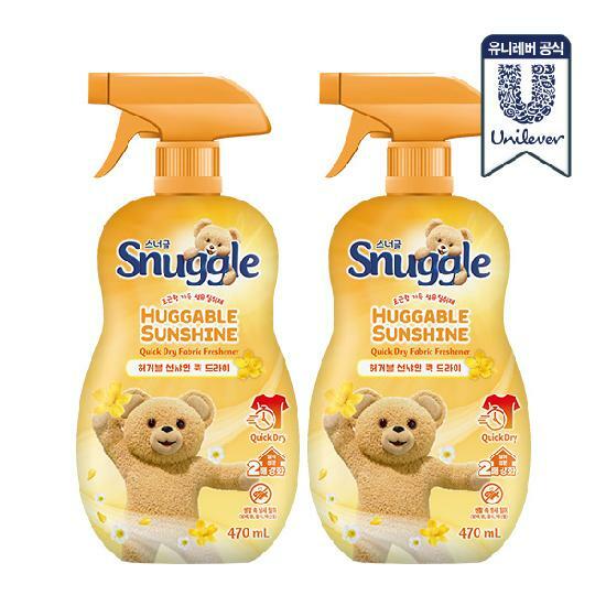 스너글 리뉴얼 섬유탈취제 470ml x 2개 (허거블 선샤인, 멜로우 선샤인 2종)