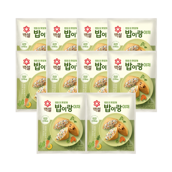 CJ제일제당 백설 밥이랑 야채27g x10개