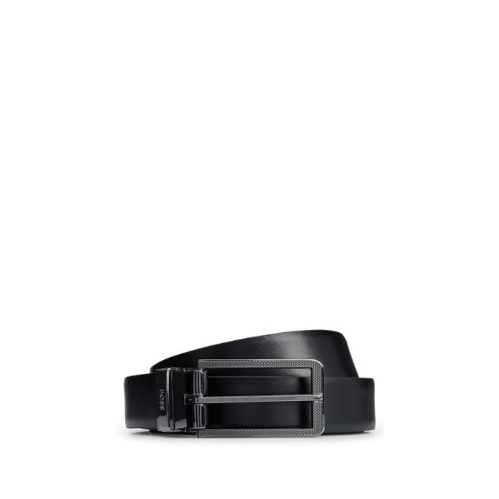 [해외배송] 24SS 휴고보스 가죽 벨트 50471278004 BLACK