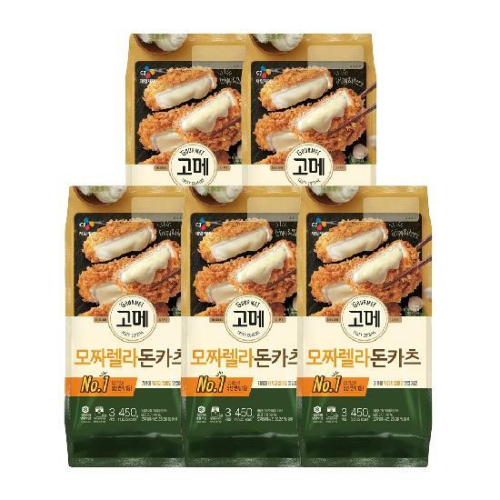 CJ제일제당 고메 바삭튀겨낸 모짜렐라돈카츠450g x5개
