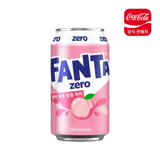[본사직영] 환타 제로 상큼피치 350ml CAN (24입)