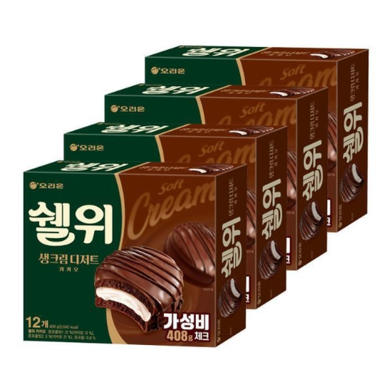 오리온 쉘위 카카오 408g x 4개r (47336700)