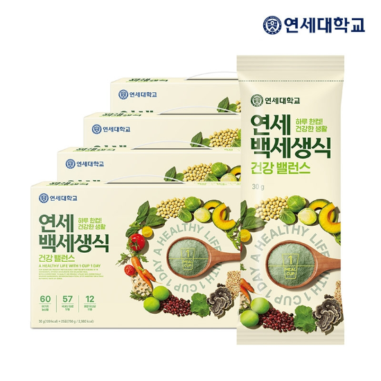 연세우유 연세백세생식 100포 (30g*25포*4박스)