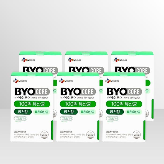 바이오코어 건강한 생 유산균 100억 1.5g x 30포 6개 / iuy