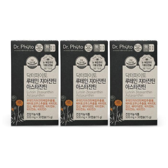 닥터파이토 루테인 지아잔틴 아스타잔틴 500mg x 30캡슐 3개 Ss