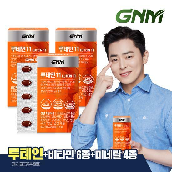 GNM 루테인11 3박스 / 비타민 6종 + 미네랄 4종 눈건강 비타민B 아연 엽산