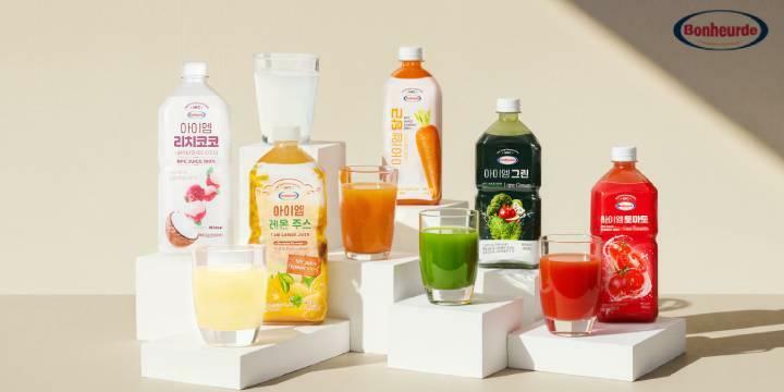 [6/16 10시 쇼핑라이브] NFC100%보넬드 맛있는 착즙주스 아이엠 착즙 & 블루베리 퓨레 ~64%할인+7%카드+10%적립+구매인증 혜택 ! 