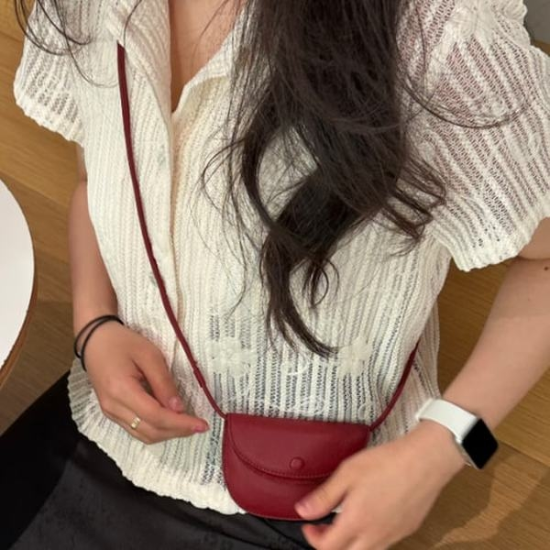 (신세계의정부점)[MARON] 마롱 레드 크로스 카드 파우치[JAHO75301R2]
