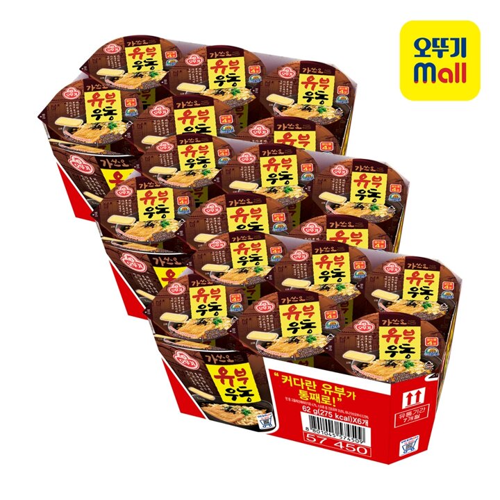 [오뚜기] 유부우동 컵 62g 18개