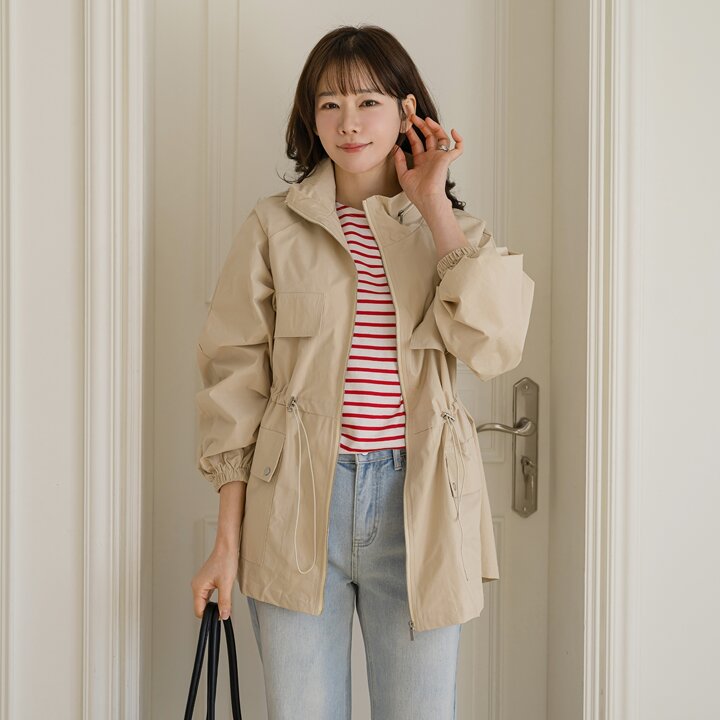 켄더린 스트링 야상 자켓