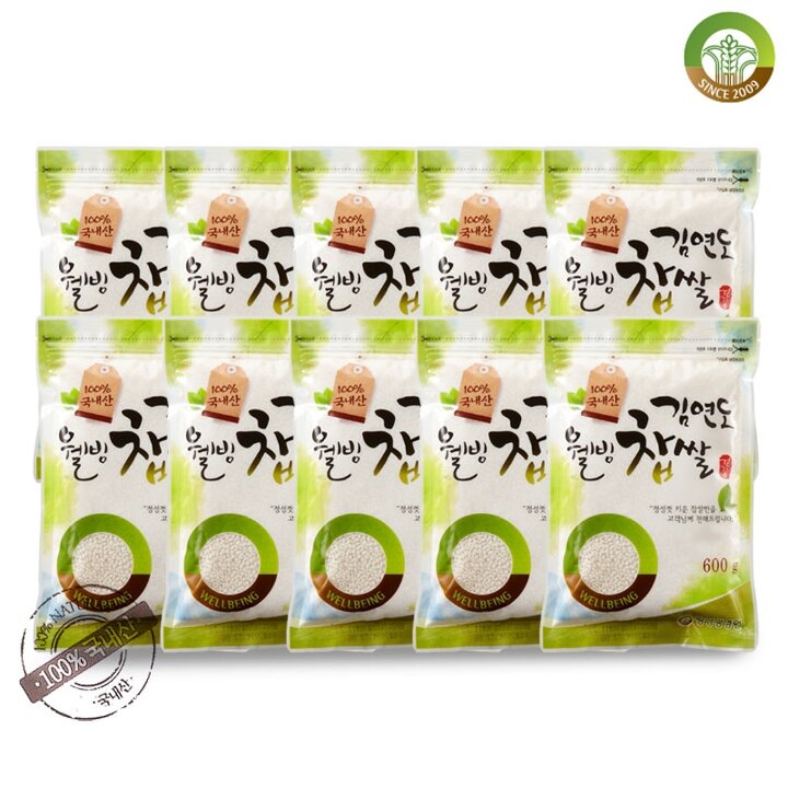 [김연도혼합곡] 웰빙 찹쌀 600g x 10봉