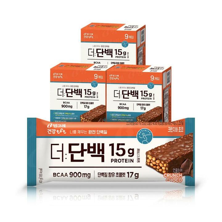 빙그레 더단백 프로틴바 27개입 크런치바 초코
