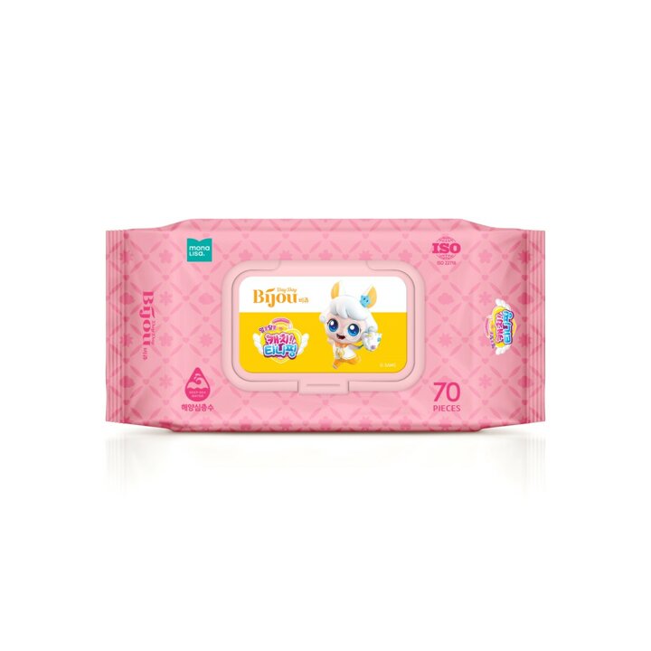 모나리자 캐치! 티니핑 물티슈 캡형 70매 x 10입