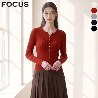 [포커스] 트임 포인트 슬림 골지 가디건_VF6F1KC4531