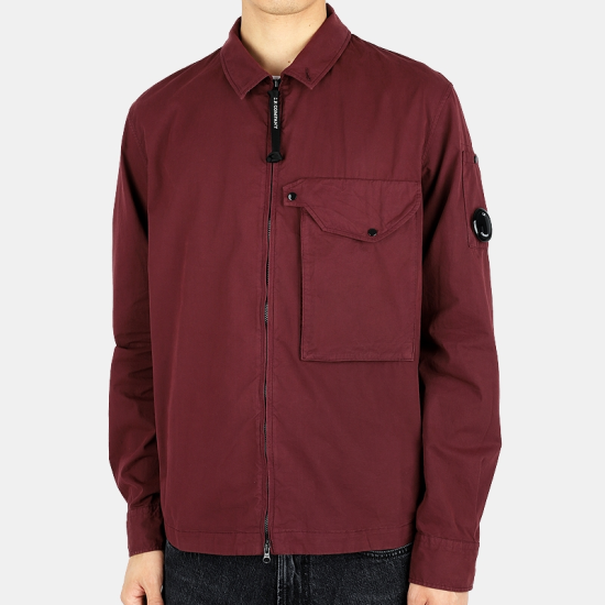 디몬트 22 F/W CP컴퍼니 남성 렌즈 와펜 포켓 집업 셔츠(버건디) 13CMSH183A 002824G 589
