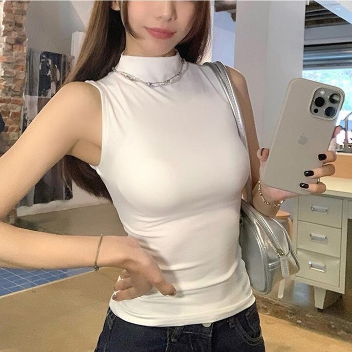 G126894하이넥민소매니트나시티골프나시