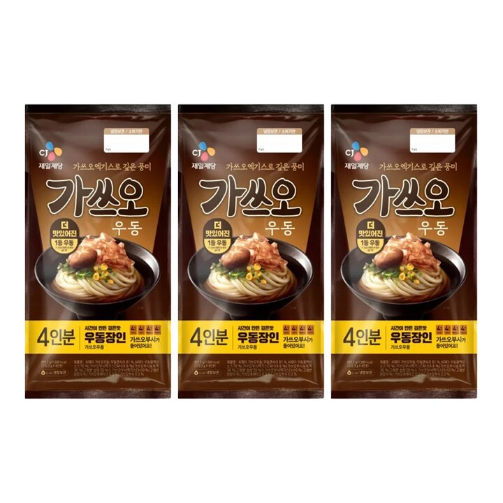 CJ 가쓰오우동 (4인) 933g x3개