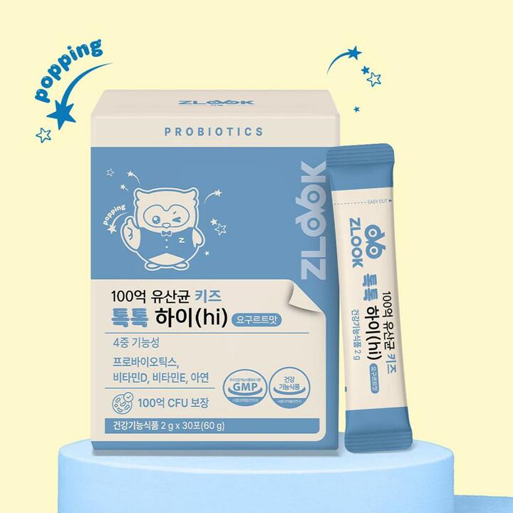 지룩 100억 유산균 키즈 톡톡하이 1개 (30포)+7포 증정