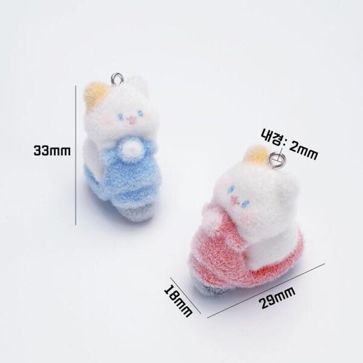 아트박스/앤쥬얼리 후로킹 뽀송털 스쿠터 고양이 키링 악세사리 부자재