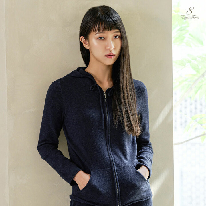 (런칭가129,000)(단 30개 한정!)  에잇타임즈 캐시미어 후디집업 상하의 2종
