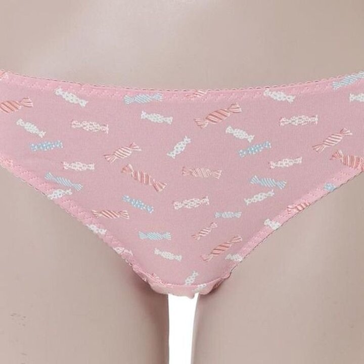 [비비안]귀여운 캔디프린트 면모달 기본삼각팬티(PT7260/PK)[35082297]