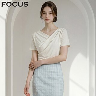 [포커스] 페미닌 드레이프 티셔츠_VF6M1TS6901