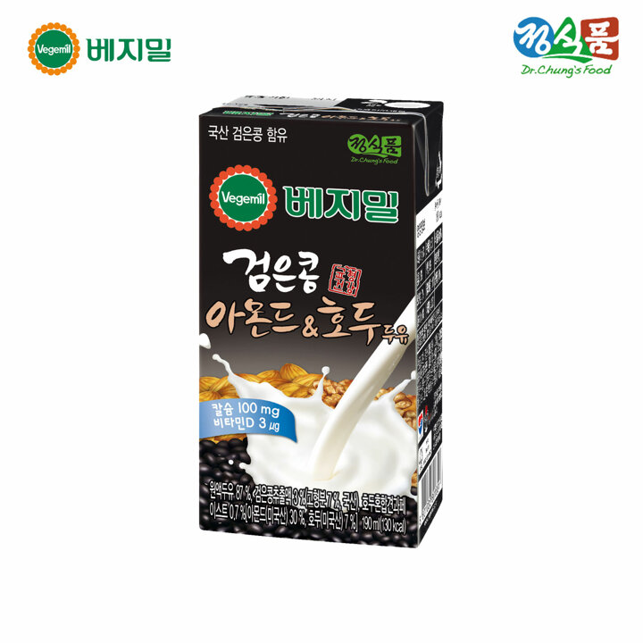 베지밀 검은콩과 아몬드호두 두유 190mlx24팩
