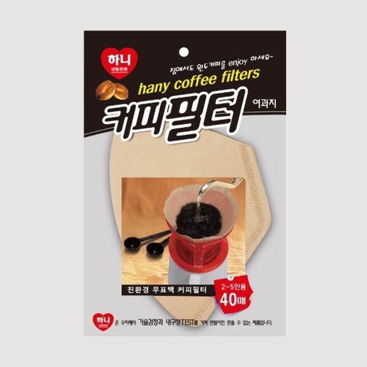 하니종이펄프커피여과지40매입(2-5인용)16cmX10cm